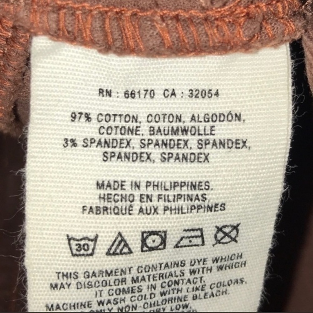 Anthropologie Pilcro Brown Serif Corduroy Pants Size 26 - Picture 7 of 9